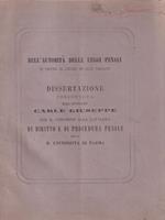 Dell'autorità delle leggi penali