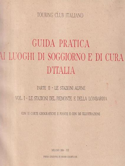 Stazioni alpine - Guida pratica ai luoghi di soggiorno e di cura d'Italia - copertina