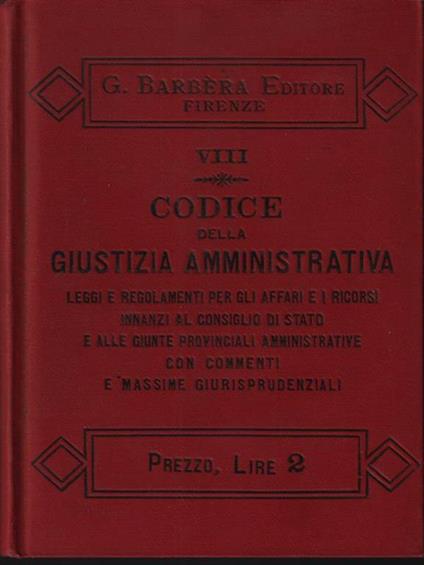 Codice della giustizia amministrativa - copertina
