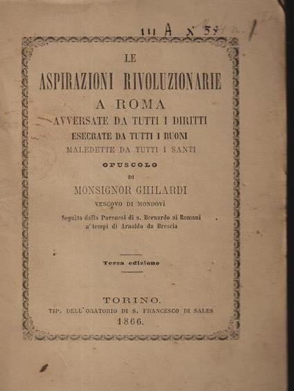 Le aspirazioni rivoluzionarie - Ghilardi - copertina