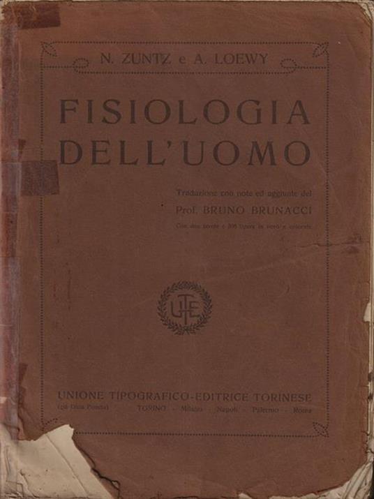 Fisiologia dell'uomo - Nathan Zuntz - copertina