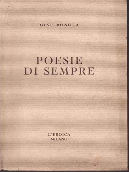 Poesie di sempre - Gino Bonola - copertina