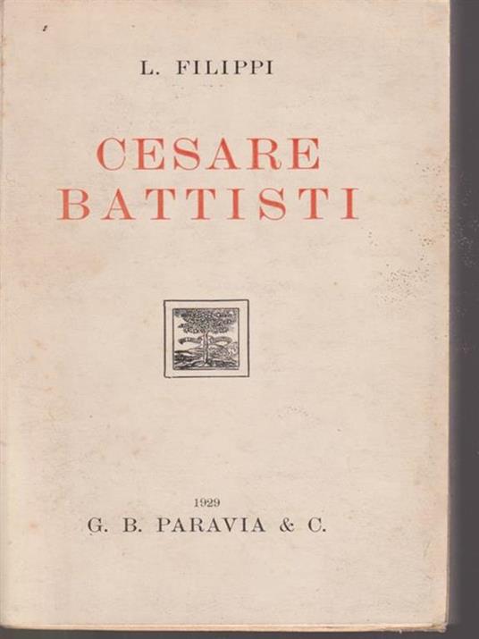 Cesare Battisti - L. Filippi - copertina