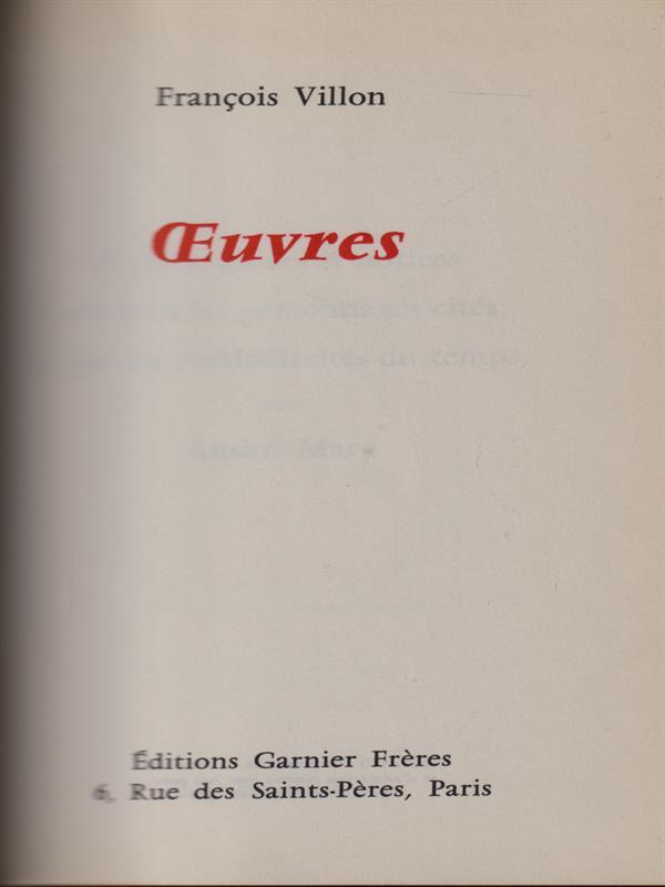 Oeuvres