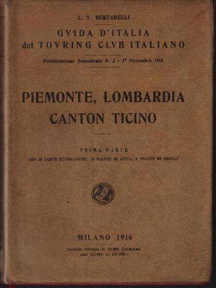 Piemonte, Lombardia, Canton Ticino - Bertarelli - copertina
