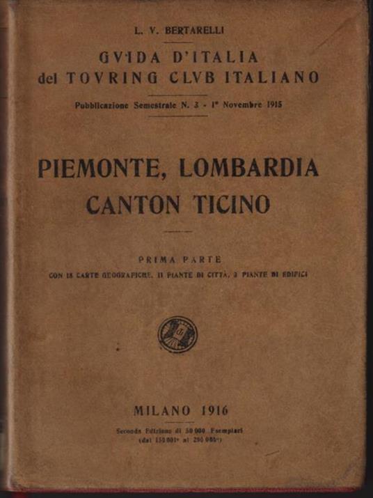 Piemonte, Lombardia, Canton Ticino - Bertarelli - copertina