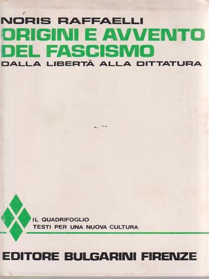 Origini e avvento del fascismo - copertina