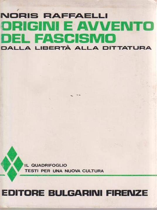 Origini e avvento del fascismo - copertina