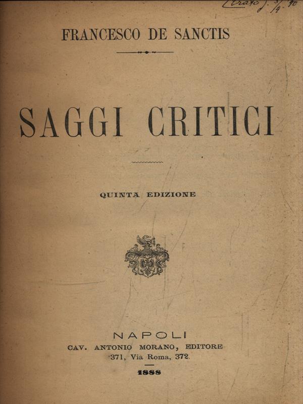 Saggi critici