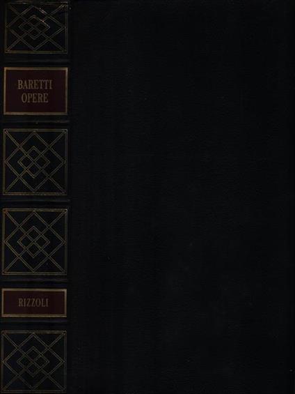 Opere - Giuseooe Baretti - copertina