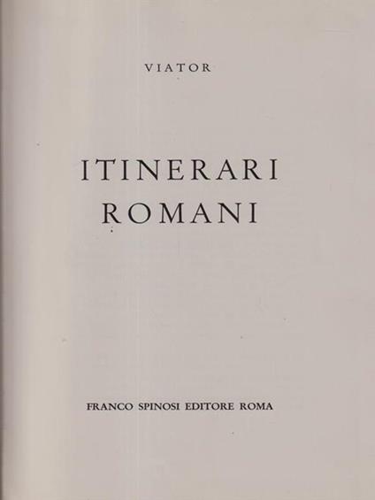 Itinerari romani - Viator - copertina