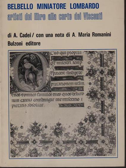 Belbello miniatore lombardo - A. Cadei - copertina