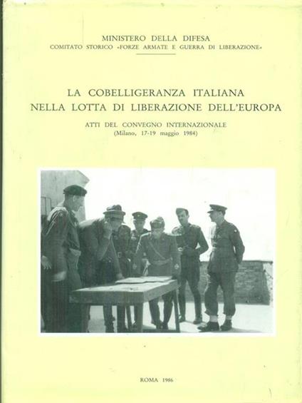 La cobelligeranza italiana nella lotta di liberazione dell'Europa - copertina