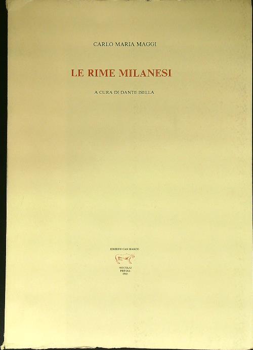 Le rime milanesi