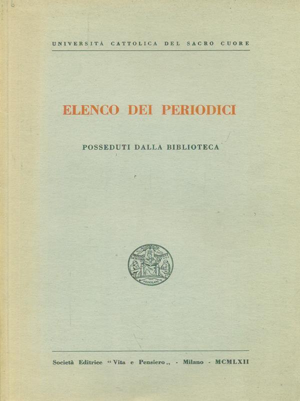 Elenco dei periodici