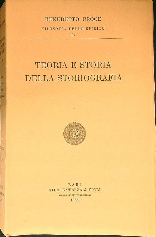 Teoria e storia della storiografia