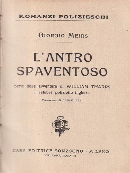 L' antro spaventoso - Giorgio Meirs - copertina