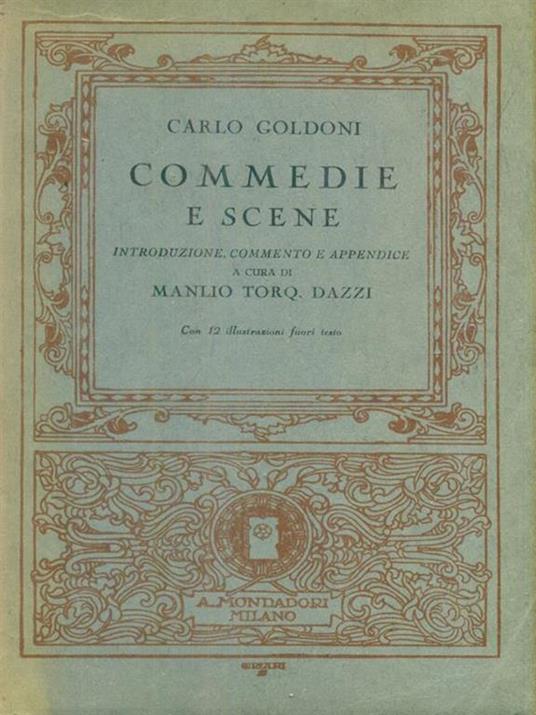 Commedie e scene - Carlo Goldoni - copertina