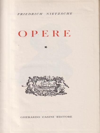 Opere vol 1 - Friedrich Nietzsche - copertina