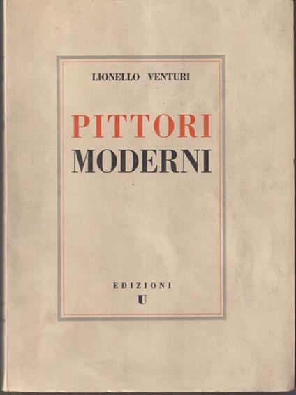 Pittori moderni - Lionello Venturi - copertina