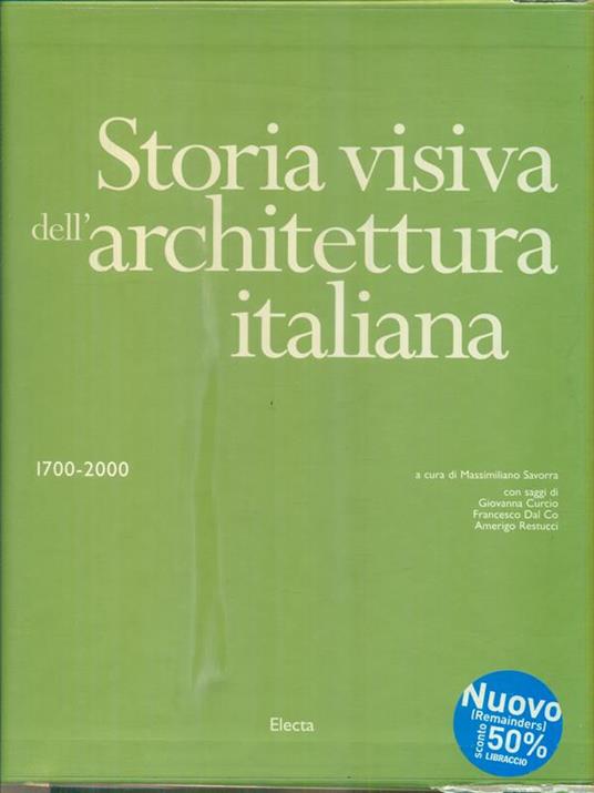 Storia visiva dell'architettura italiana 1700-2000 - Massimiliano Savorra - copertina