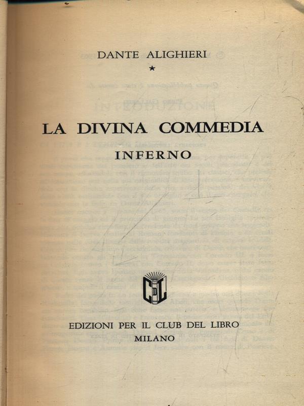 La Divina Commedia Inferno