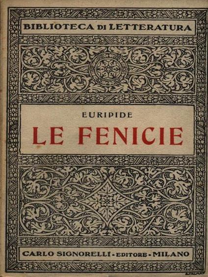 Le fenicie - Euripide - copertina