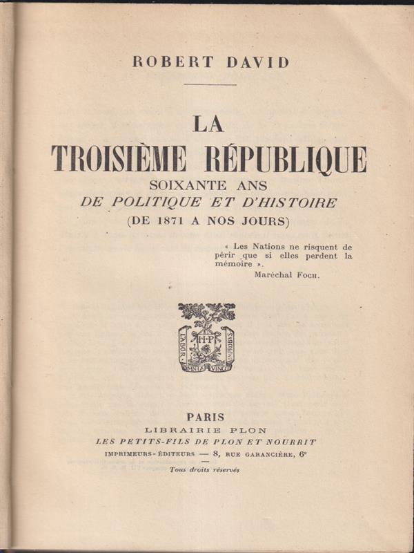 Le troisieme republique