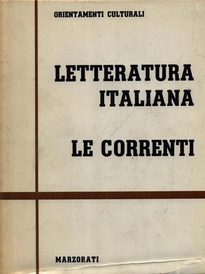 Letteratura italiana: Le correnti 2vv - copertina