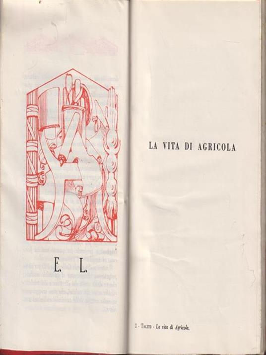   Tacito - La vita di Agricola - Luigi Pietrobono - copertina