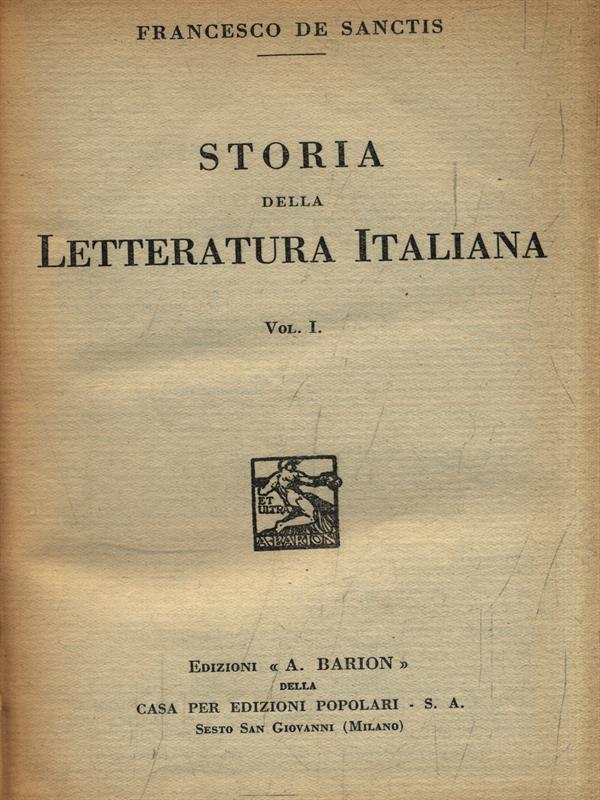 Letteratura italiana. 2 Volumi