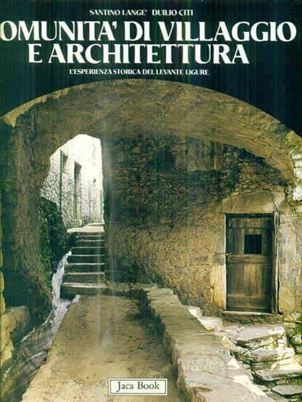 Comunità di villaggio e architettura - Santino Langè - copertina