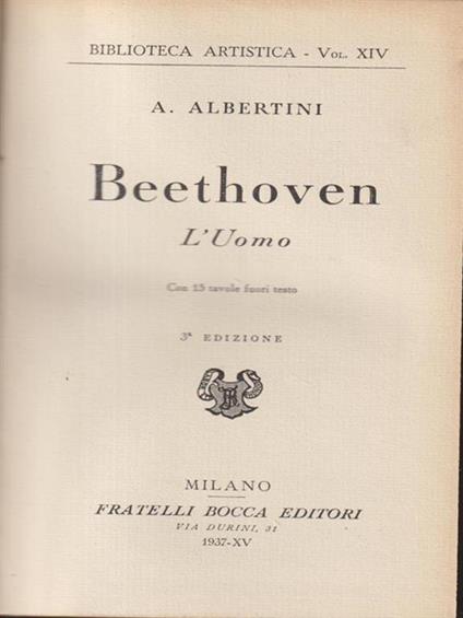   Beethoven. L'uomo - A. Albertini - copertina
