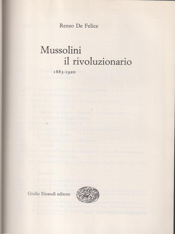 Mussolini il rivoluzionario