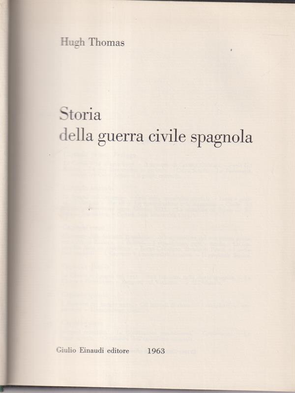   Storia della guerra civile spagnola