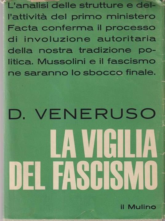La vigilia del fascismo - Danilo Veneruso - copertina