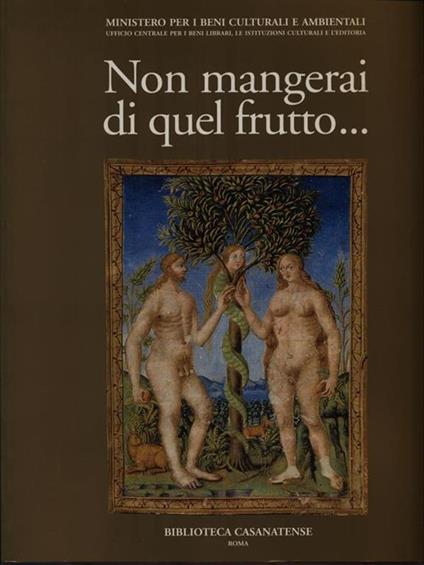 Non mangerai di quel frutto... - copertina