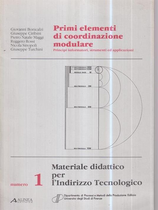   Primi elementi di coordinazione modulare. Materiale didattico per l'Indirizzo tecnologico. N. 1 - copertina