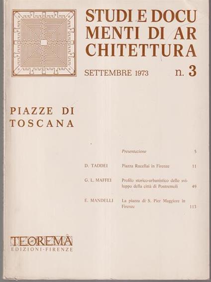Studi e documenti di architettura n.3 - copertina
