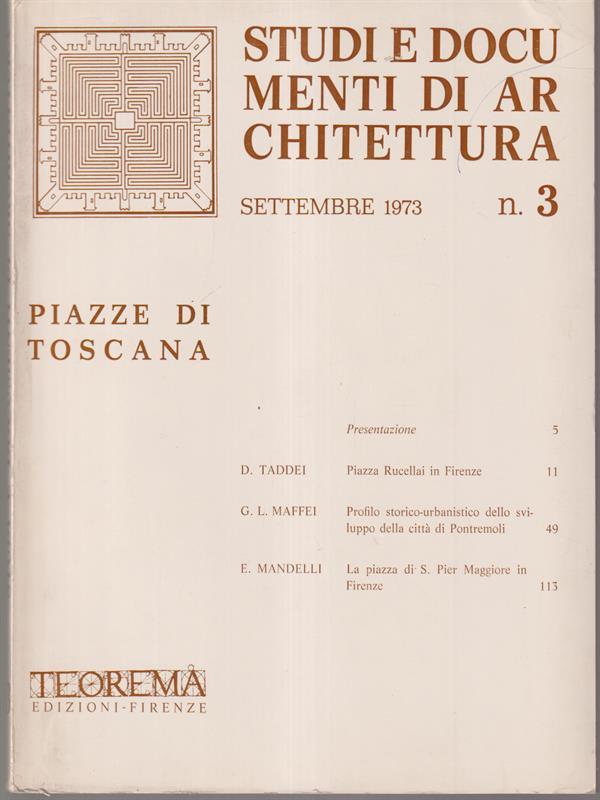 Studi e documenti di architettura n.3