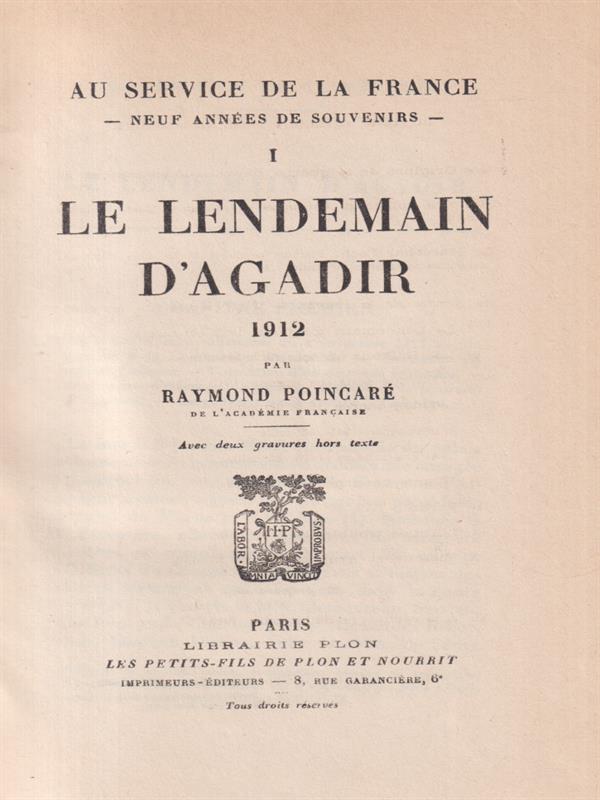 Le lendemain d'Agadir 1912