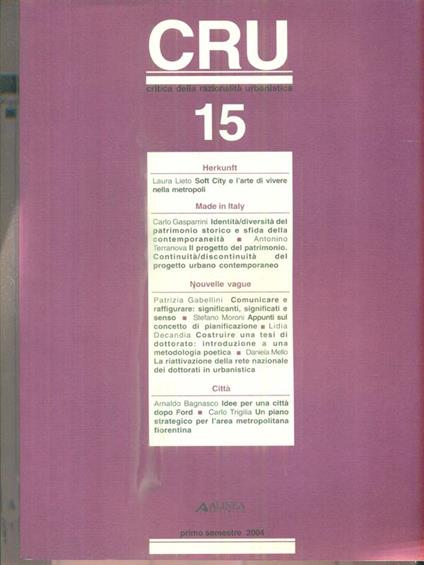 CRU Critica della razionalità urbanistica 14 - copertina