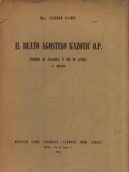 Il beato Agostino Kazotic O.P. - copertina
