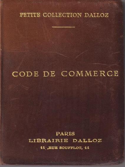   Code de commerce - copertina