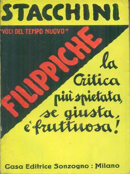  Filippiche - Guido Stacchini - copertina