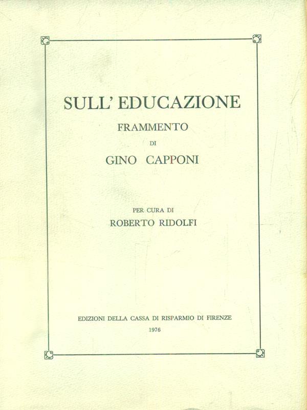 Sull'educazione