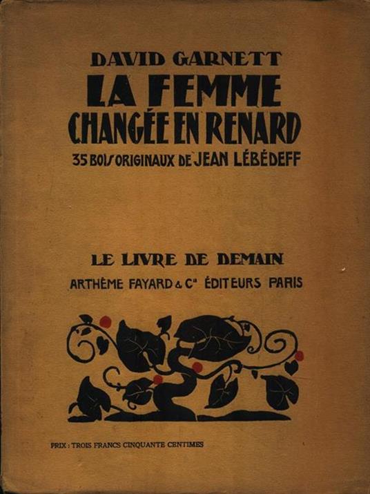 La femme changée en renard - David Garnett - copertina