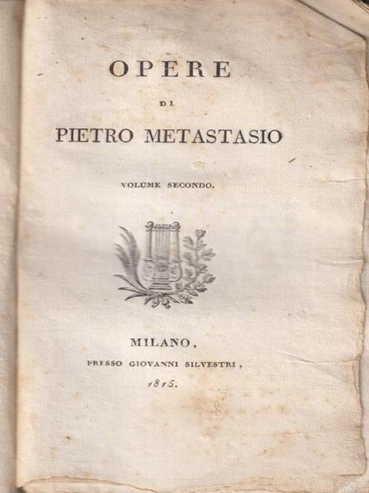   Opere di Pietro Metastasio vol II - copertina