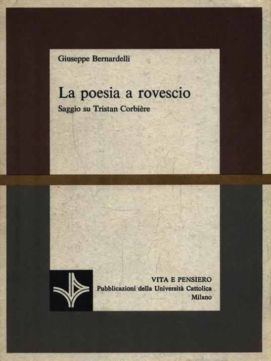 La poesia a rovescio - Giuseppe Bernardelli - copertina