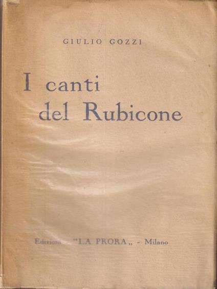 I canti del Rubicone - Giulio Gozzi - copertina